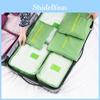 Waterproof 6pcs Travel Clothes Storage Bags Luggage Organizer Pouch Cube Packing