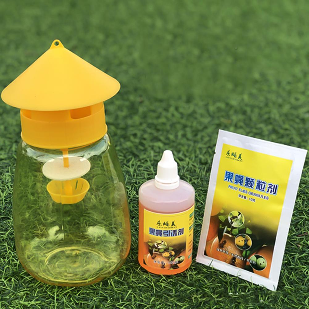Fruchtfliegenfalle, Gelbe Drosophila-Falle aus Kunststoff, Anti-Fliegen-Fruchtfliegenvernichter, Catcher, Obstgarten-Insektenfalle, Schädlingsbekämpfungsprodukte