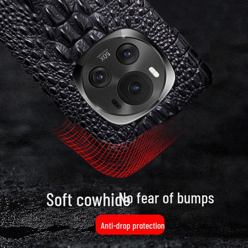 Honor Magic6Pro Cowhide Dragon Head Pattern Leather Case for Ultimate Protection