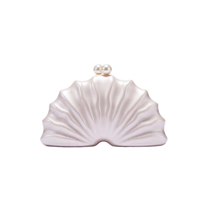 New In Handbag Clutch Bag Fashion Crossbody Evening Wedding Special Shell Acrylic Shoulder Women's Luxury Famous Brand Party Bag