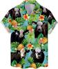 Summer new Hawaiian shirt men's fashion digital printing short sleeve source factory one piece hair