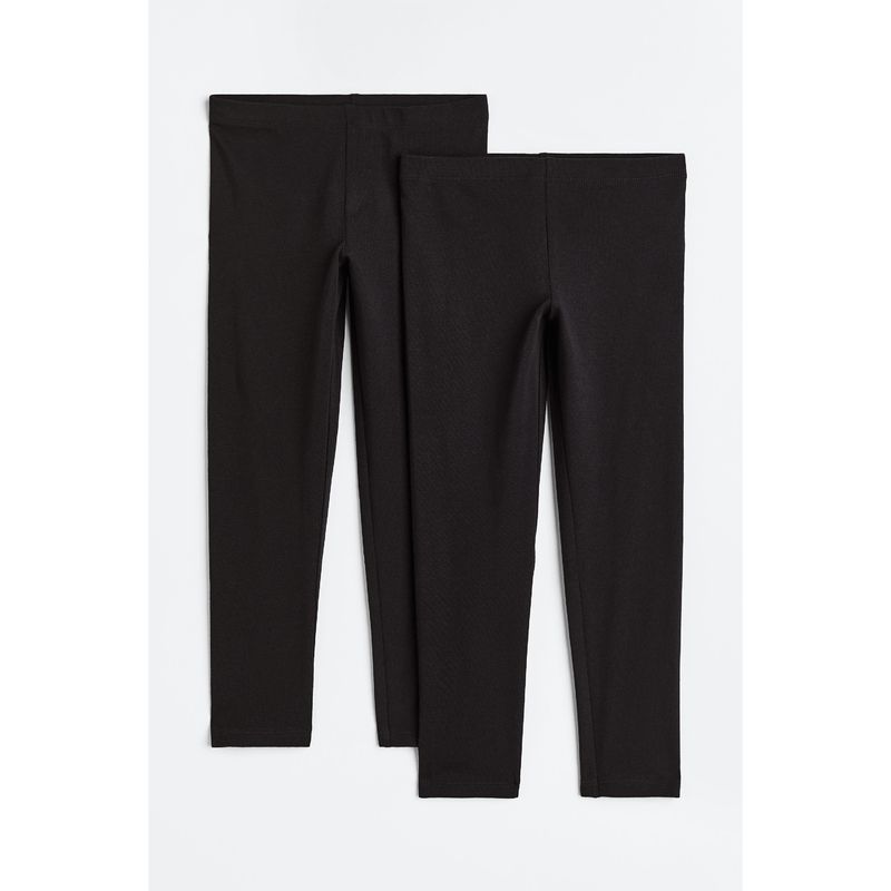 

HM Children s Clothing Girl Leggings 2 Pieces Autumn Elastic Waist Smart Trousers 0703279 Black 043 120/53