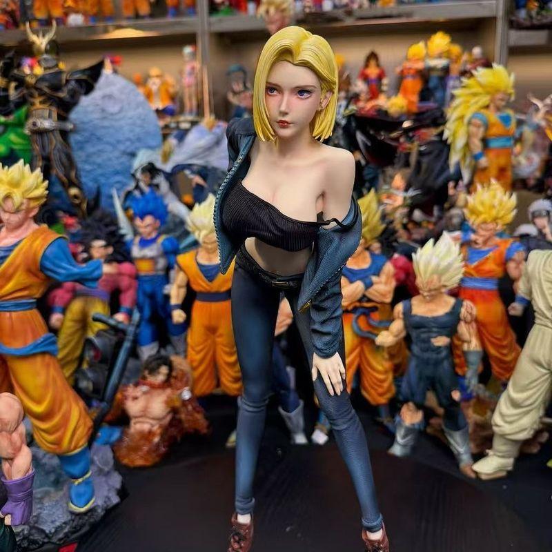 Anime Dragon Ball Z Android 18 Figure Android 18 Statue Action Figures Desktop Ornament Collection Model Toys Gifts 2 Sold B