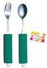 Steel Grip for a Firm Grip Type Sponge Fork and Spoon Set All-stainless Handles, Extra-thick (NS-2 Grip), Easy-to-clean (small)