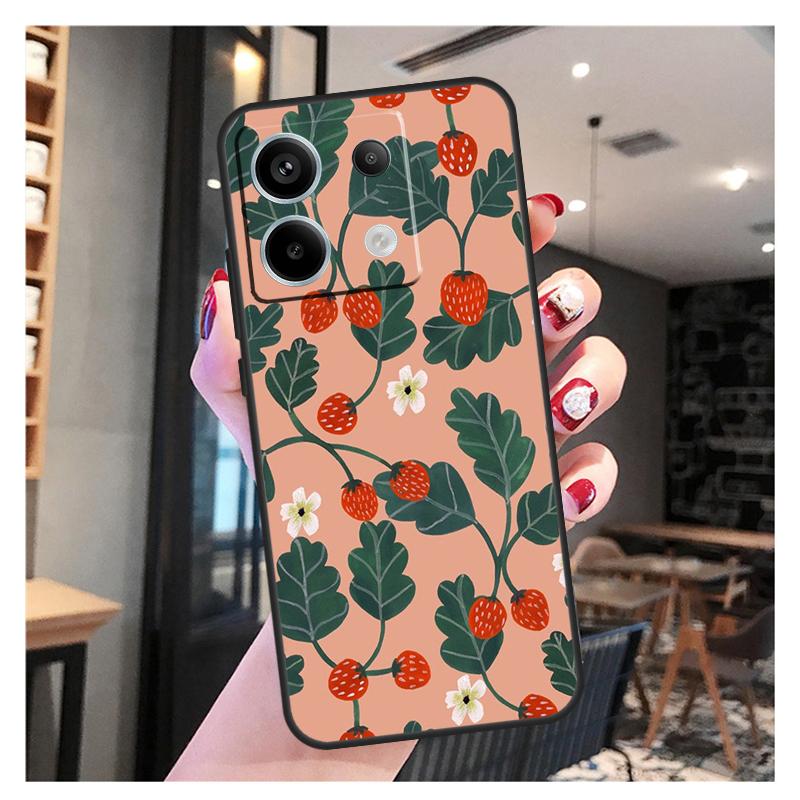 Cute Strawberry Case For Xiaomi Redmi Note 13 Pro 12 11 9 10 12S 11S 10S 9S Redmi 13 12 10C 12C 13C Cover