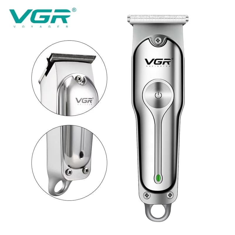 Professional Men's Rechargeable Electric Hair Clipper with Stainless Steel Blades USB Charging and Plug-in Function  Large Battery  Washable