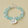 Handmade Seashell & Crushed Stone Bracelet with Lobster Clasp - Perfect Summer Travel Souvenir