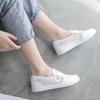 Women Spring Summer Flats Sneakers Mesh Breathable Lace Up Tennis Casual Light Hollow Femininos White Comfort Shoes