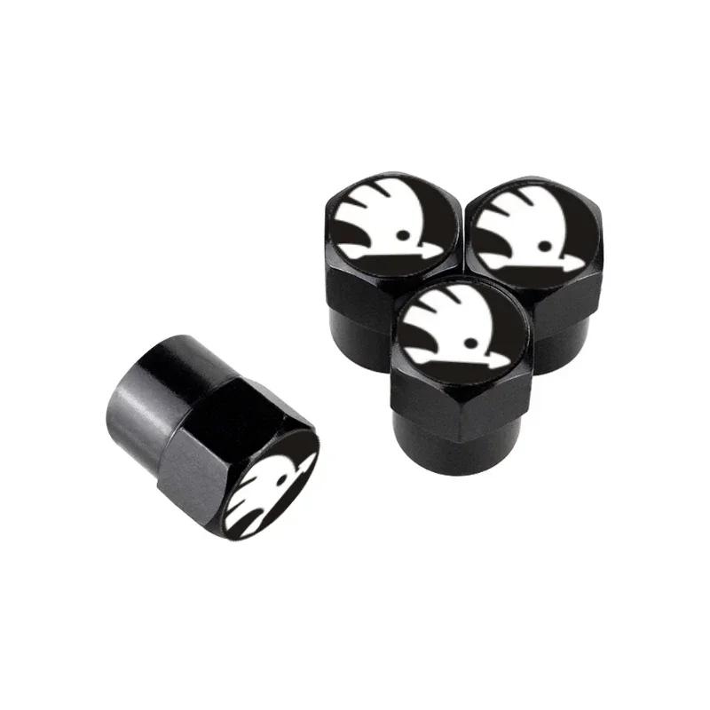DPO3 Car Wheels Valve Stem Caps for Skoda Rapid Kodiak Kodiaq GT Octavia 3 Superb Yeti Fabia 1 Karoq Kamiq Tire Air Cover Accessories