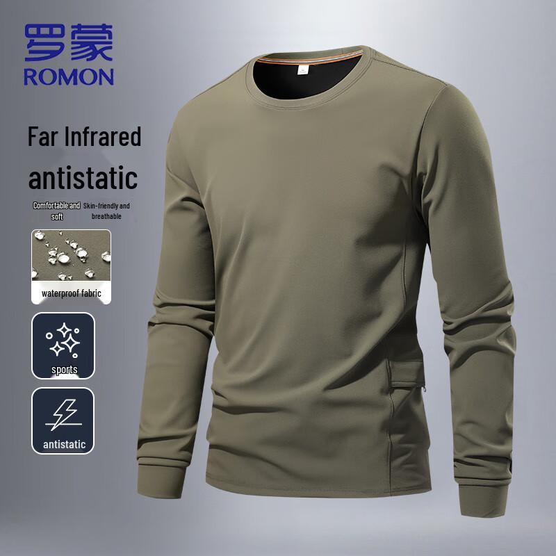 ROMON Men's Slim Fit Anti-Static Crewneck Sweatshirt