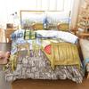 Starry Night Van Gogh Duvet Cover Set Queen Size,Oil Painting Famous Modern Classic Sky Star Art,Decorative 3 Piece Bedding Set