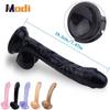 Sex Toys Long Strapon Dildo Realistic Blood Vessel Imitation Soft Penis Imitator For Woman Female Masturbation Wear Adult Toys Rubber Dick