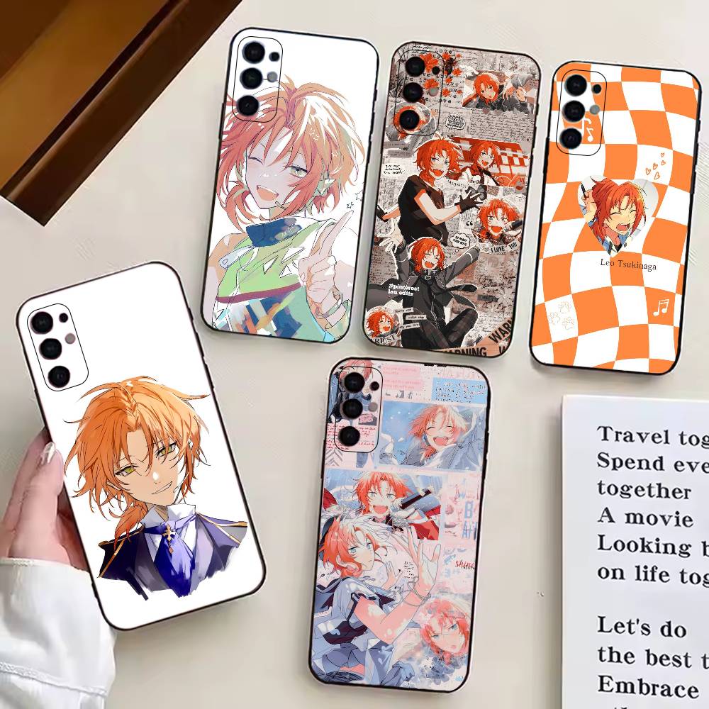 Game Ensemble Stars Tsukinaga Leo Phone Case Black Silicone Soft For Samsung S25,S24,S21,S22,S23,S30,Ultra,S20,Plus,Fe,Lite