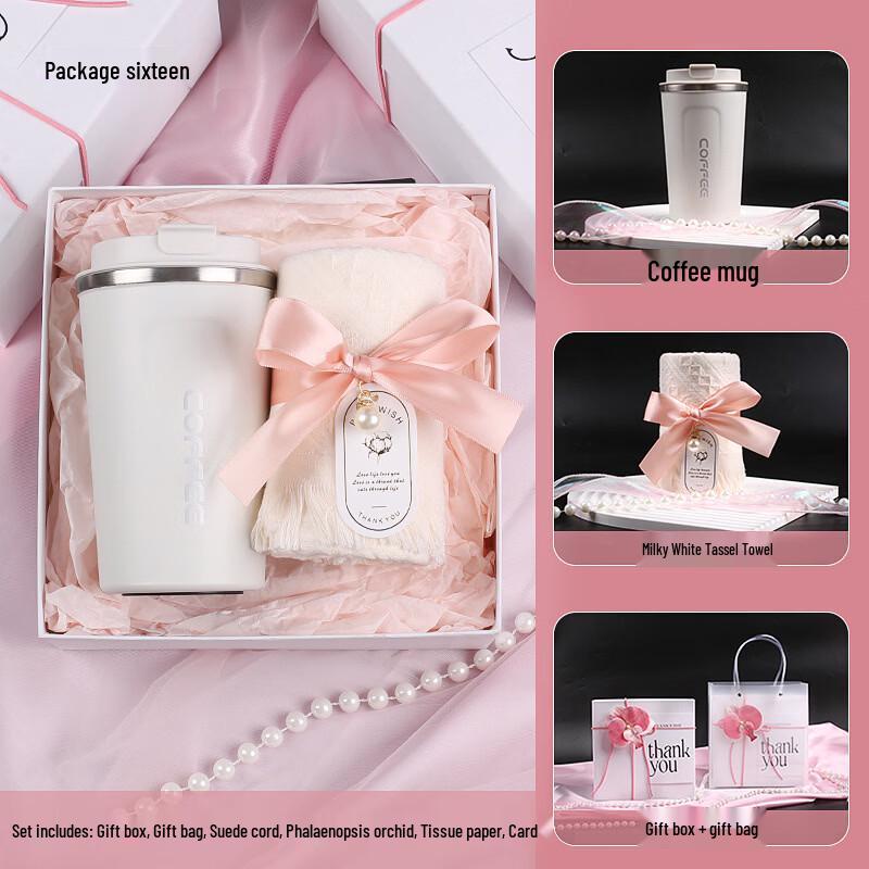 

Women s Day Gift Thermos Cup & Towel Set