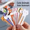 Cute Animal Cartoon Ruler Bookmarks: Fun Stationery Gifts for Primary Students