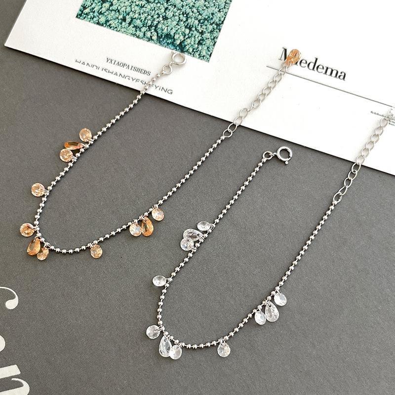 Banyan Tree S925 Silver Galaxy Diamond Bracelet with Korean-Style Tassels