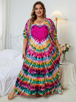 Κόκκινο ροζ γυναικείο μακρύ φόρεμα καφτάν Bohemian Hot Selling Φόρεμα παραλίας Ρόμπα μαγιό με κάλυψη παραλίας Φόρεμα σαλονιού Q1450
