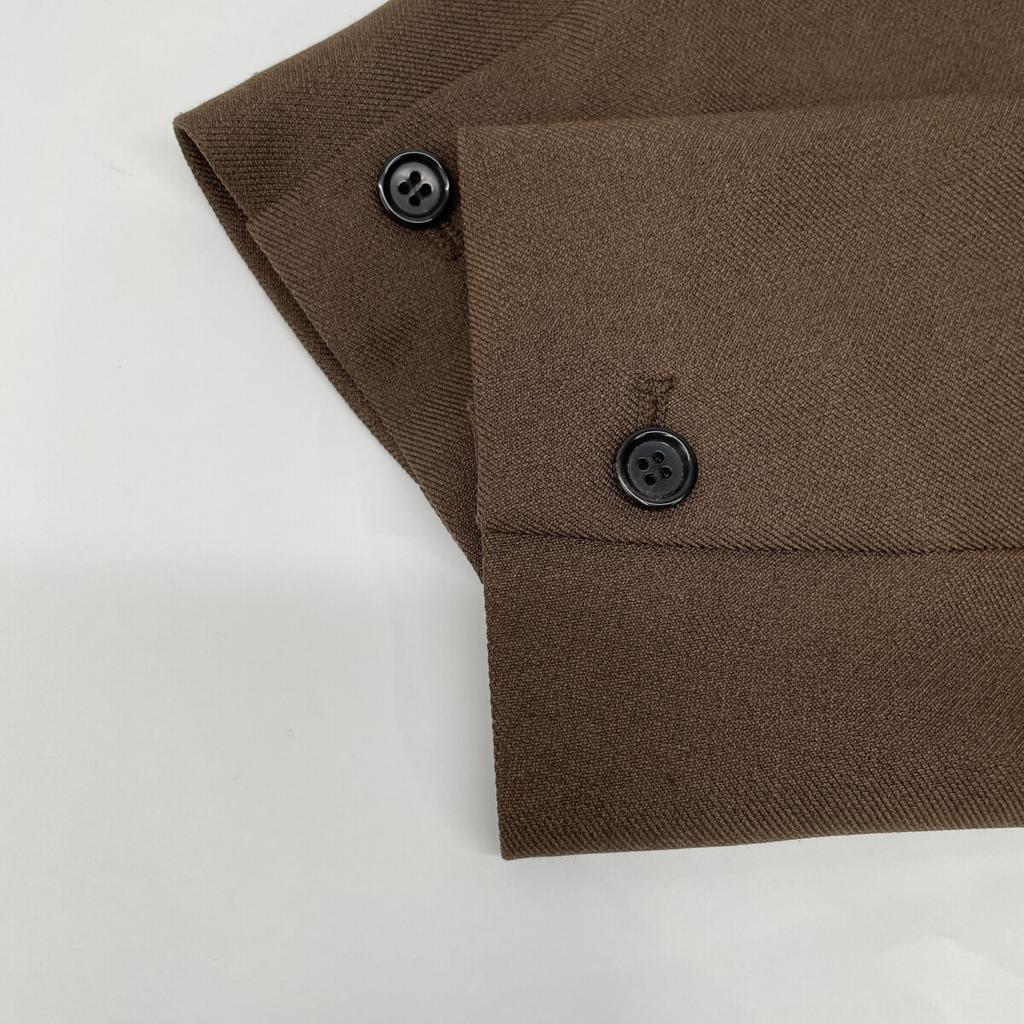 MR.OLIVE M-19313 RETORO POLYESTER TWILL 2B DOUBLE BREASTED JACKET Jacket M BrownUsed