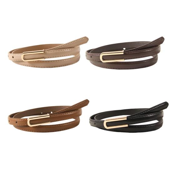 Ceinture Femme en Cuir Synthétique Boucle en U Ceinture de Taille Réglable Couleur Unie Robe Chemise Hauts Ceinture de Taille Accessoire Vêtement