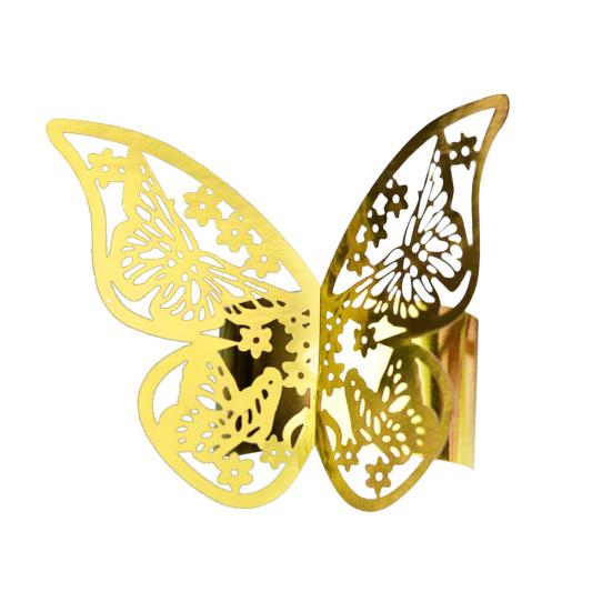 20Pcs Butterfly Paper Napkin Ring Holder Wedding Banquet Dinner Table Decoration
