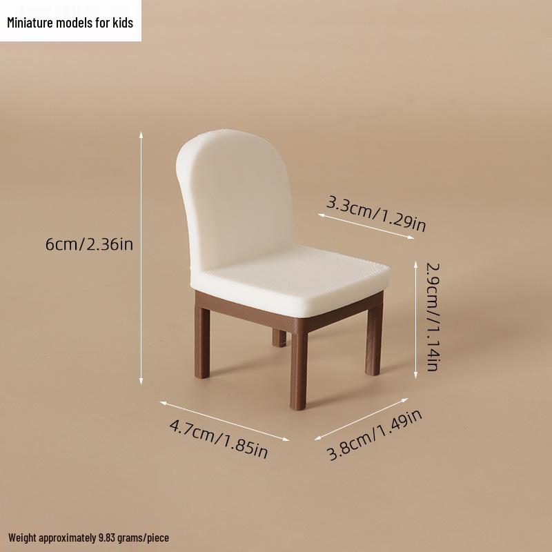 Dollhouse Miniature Old-Fashioned Table and Chair Set