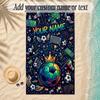 Soccer Theme Soft Beach Towel Personalized Custom Name Text Towel Portable for Beach Pool Travel