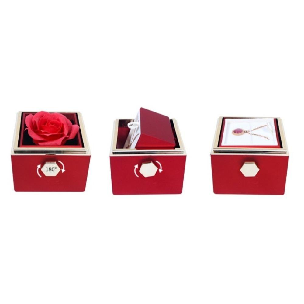 Ring Display Rose Jewelry Gift Box Eternal Rose Jewelry Display Rack Proposal Ring Boxes  Marriage