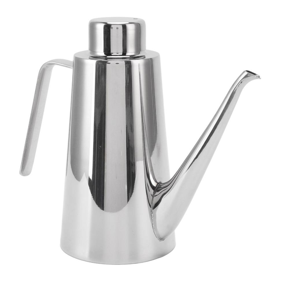 Leak Proof Design Olive Oil Dispenser 304 Stainless Steel Oil Can Pot Kitchen Cooking