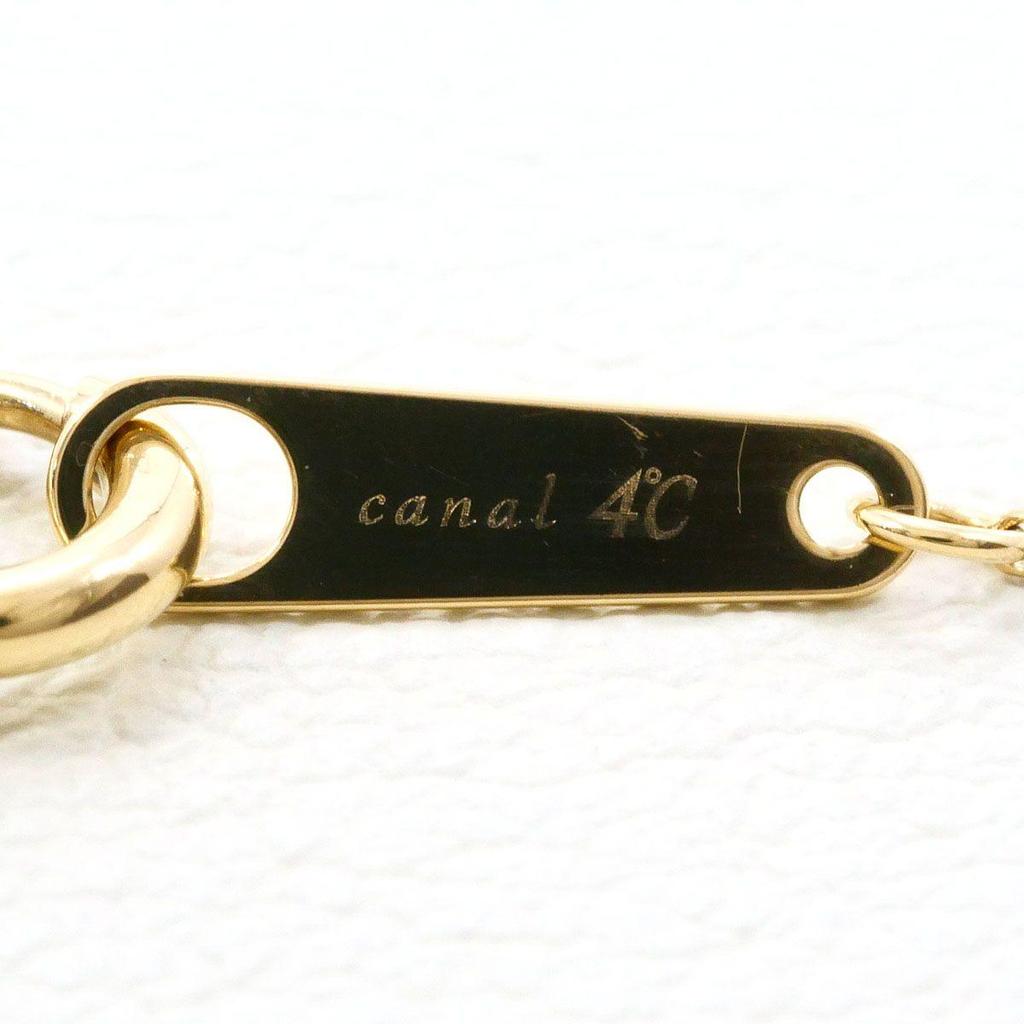 Used Canal Yondo Sea canal4 K10YG necklace diamond Total weight approx. 0.6g approx. 39cm