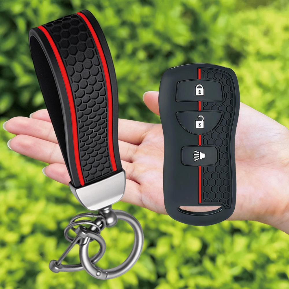 For Nissan X-trail T30 Frontier Murano Armada Versa Altima Sentra Tiida for Infiniti FX 35 QX56 JA60 Silicone Car Key Case Cover