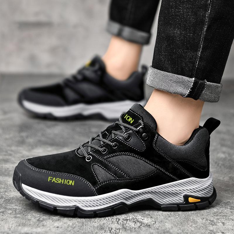 Outdoor hiking shoes autumn new hiking casual shoes men's sports shoes breathable soft sole low-top lace-up work shoes