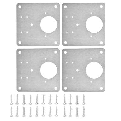 4Set Scharnierplatte Edelstahl Scharnier Seitenplatte Schranktür Scharnier Reparatur Halterung für Home Küche