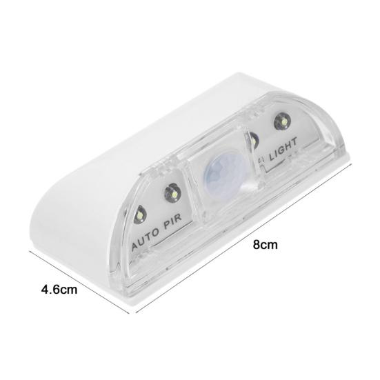 4-LED PIR Infrared Motion Sensor Home Door Cabinet Keyhole Night Light Lamp
