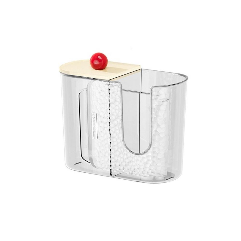 

2 in 1 Wipes Paper Storage Box No Punching Tissue Storage Box Practical Paper Towel Holder Kitchen бежевый