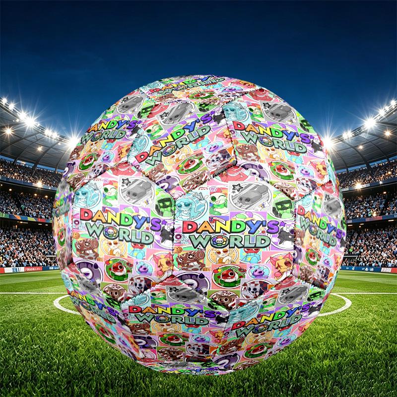 Dandy's World Print Size 5 Soccer Ball, PU Wear Resistant Football for Match Training and Daily Practice, Birthday Gift for Soccer Fans