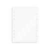 A5A7A7 6Pcs Transparent Acrylic Index Divider Page Loose leaf Index Page Replacement Core Ultra Transparent 6 Ear Divider