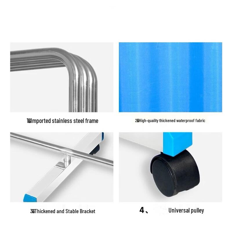 Hospital Stainless Steel Mobile Folding Screen Partition