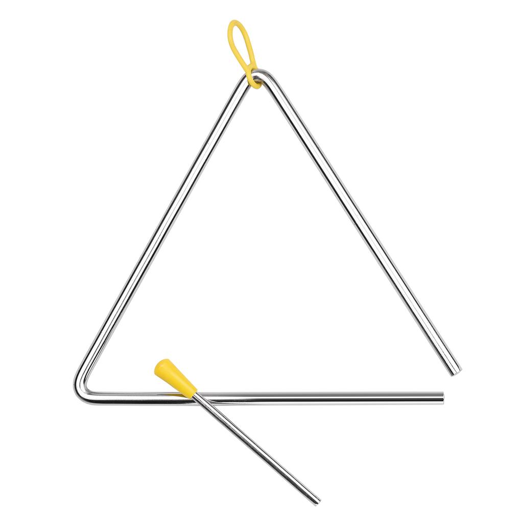 8 Inch Triangle Bell Triangolo with Metal Mallet Idiophone Steel Percussion Children Toddle Kid Rhythm Learning Early