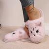 Damen Winterschuhe Warm Indoor Warme und Niedliche Katzen Hausschuhe