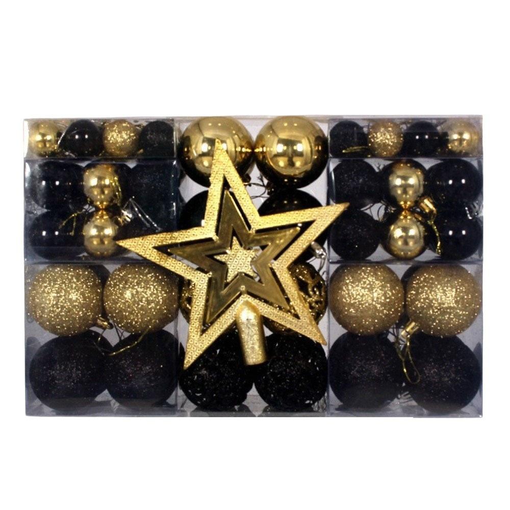101Pcs Plastic Christmas Ball Set Multiple Color Christmas Ball Gift Box Home Decor