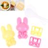 3Pcs Diy Cute Smile Sandwich Tool Sushi Nori Rice Mold Decor Cutter Bento Maker