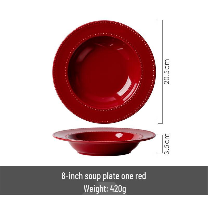 WUHE Ceramic 8-inch Dinner Plate