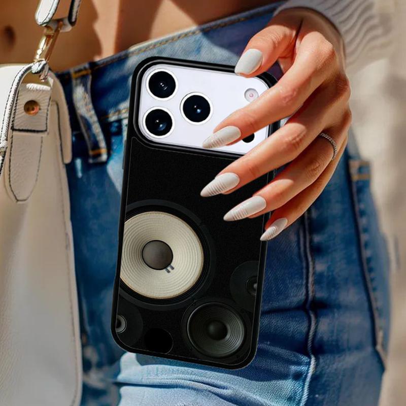 Massive Music Speakers Soft Phone Case For iPhone 17 Air 14 15 13 12 Max Cover For Apple 16e 11 Pro Max Plus Coque