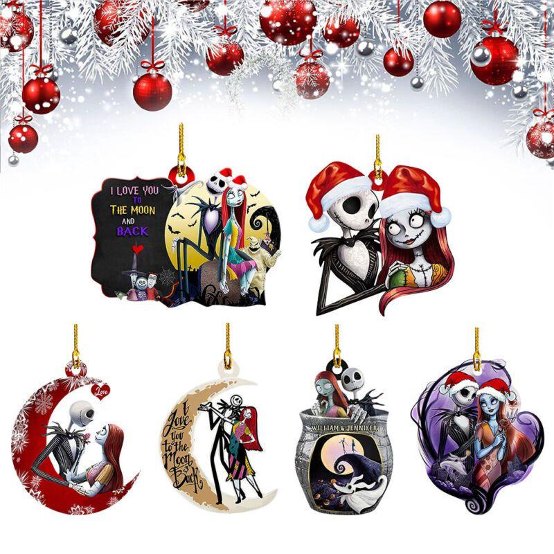 Nightmare The Christmas Before Jack Sally Xmas Tree Pendant Halloween Decoration
