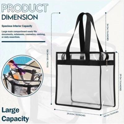 Transparente PVC-Tragetasche mit Reißverschluss Tägliche Reise-Einkaufstasche Große Kapazität Tragbare Kosmetik- und Make-up-Tasche mit Griff