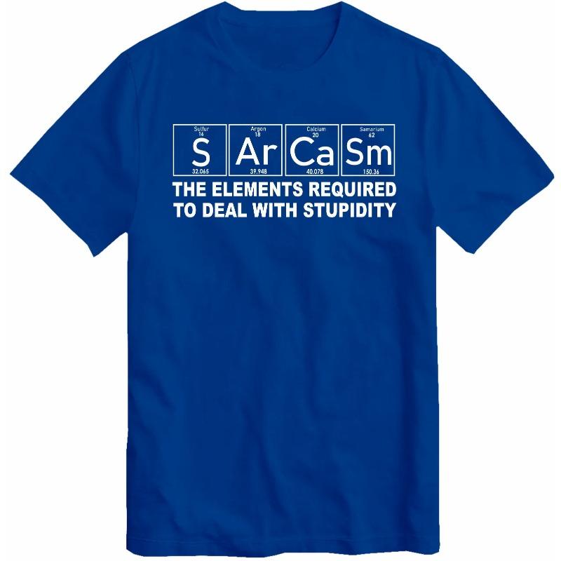 Womens Unisex Sarcasm EleUnisexts Stupidity TShirt Primary EleUnisexts of Humor Science S Ar Ca Sm Funny Chemistry Gift Tee Top Summer