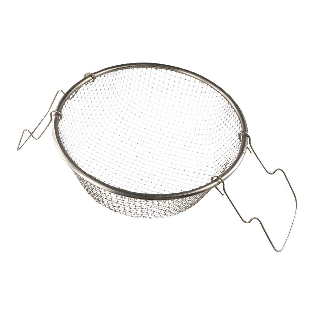 

Accessories Round French Fries Food Colander Stainless Steel with Handle Frying Basket Oil Strainer срібний