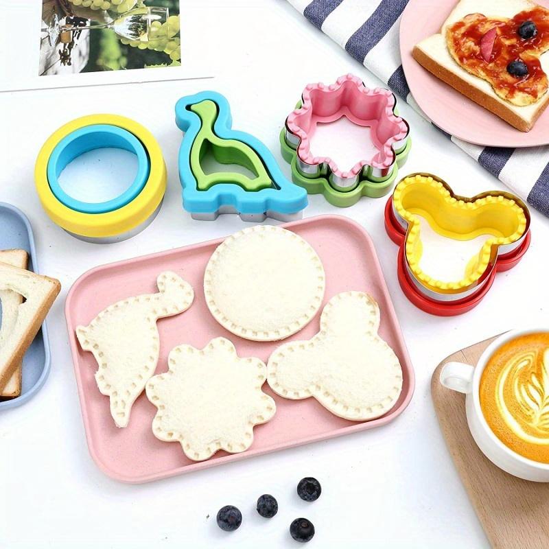 DIY Sandwich Cutter And Sealer Set - Cookie Cutters For - Flower, Dinosaur, Circle Shapes - Back To School Lunch Box Essentials