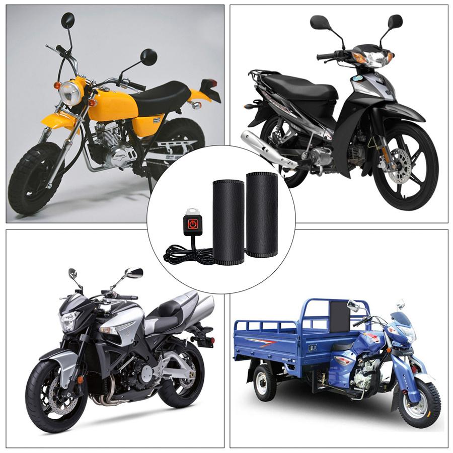 Upgrade 12V Motorcycle Anti-slip Five-speed Heating Electric Handle Cover Handlebar Warmer Grip Cover