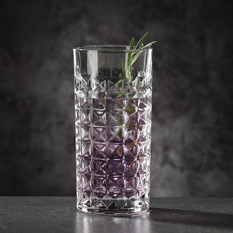 300ml/330ml Cocktail Glass High End Wine Glasses Water Bottle Diamond Glass Cup Transparent Whiskey Glass Party Brandy Cup Bar